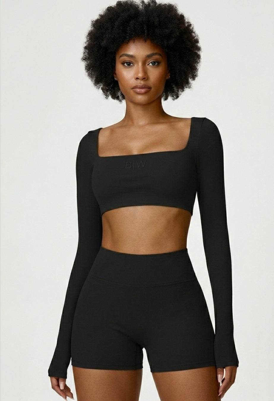 Crop and Short Set